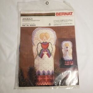 Bernat Angelica Counted Crosstitch Tree Topper # W00028 4"×8.5" *DESCRIPTION*